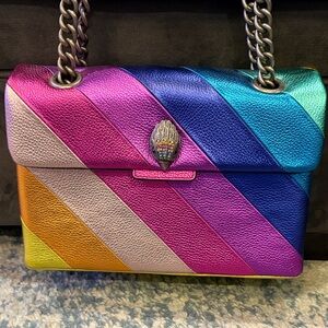 Kurt Geiger Rainbow Striped Kensington bag